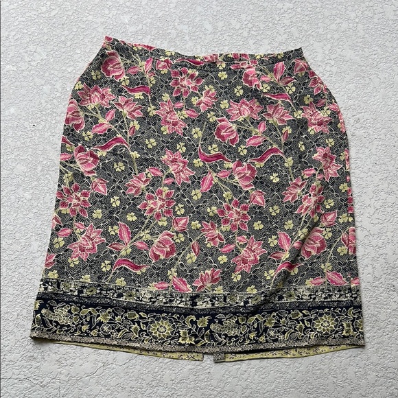 Emma James Pink and Navy Midi Pencil Skirt 20 W - Picture 1 of 5